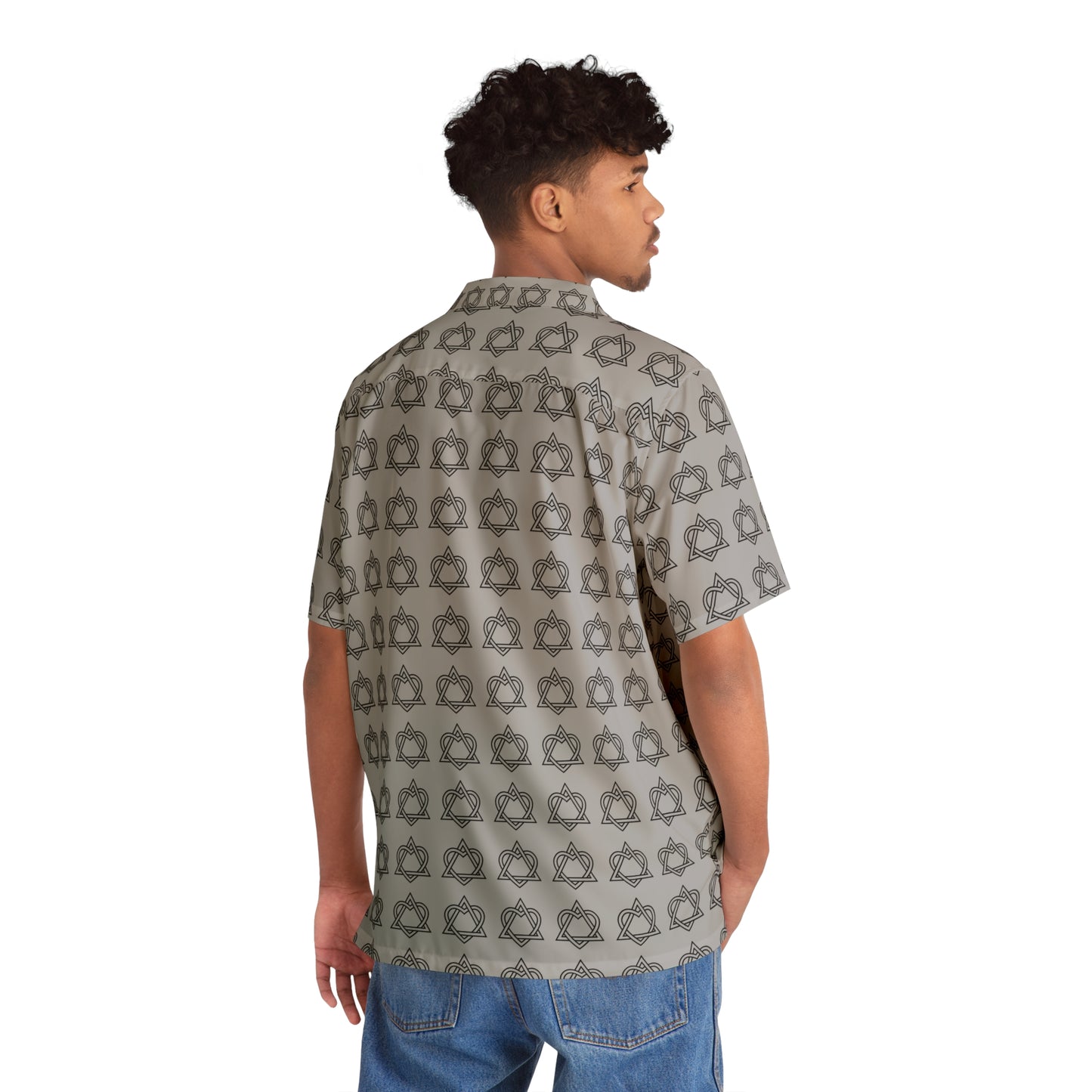 Heart Pyramid Rock & Roll Hip Hop Chic Hawaiian Shirt