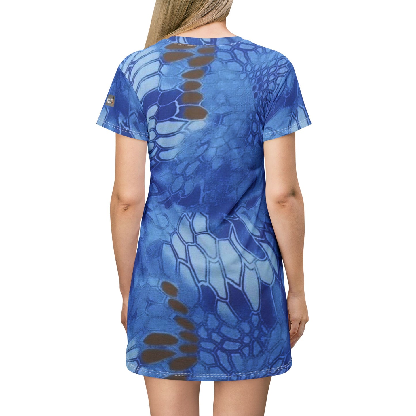 Give Me Grace Signature Snakeskin Lace Camo Croc Mix T-Shirt Dress