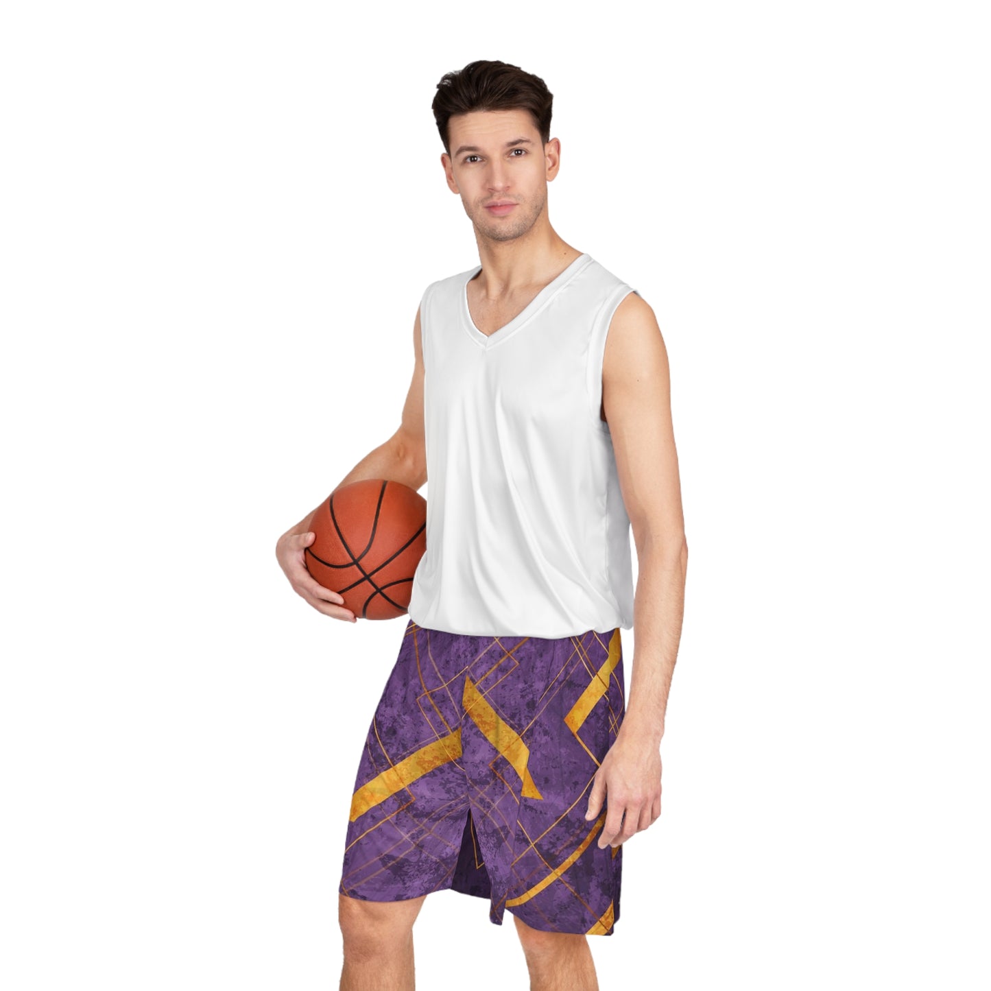 Purple & Gold Basketball Shorts — Your Fav Team Colors for Working Out & Hanging Out