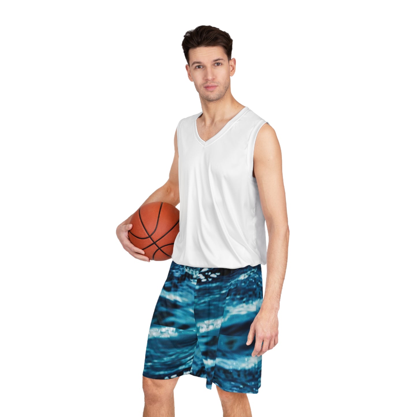 Give Me Grace SWIM Ocean Graphic Basketball Shorts | All-Over Print