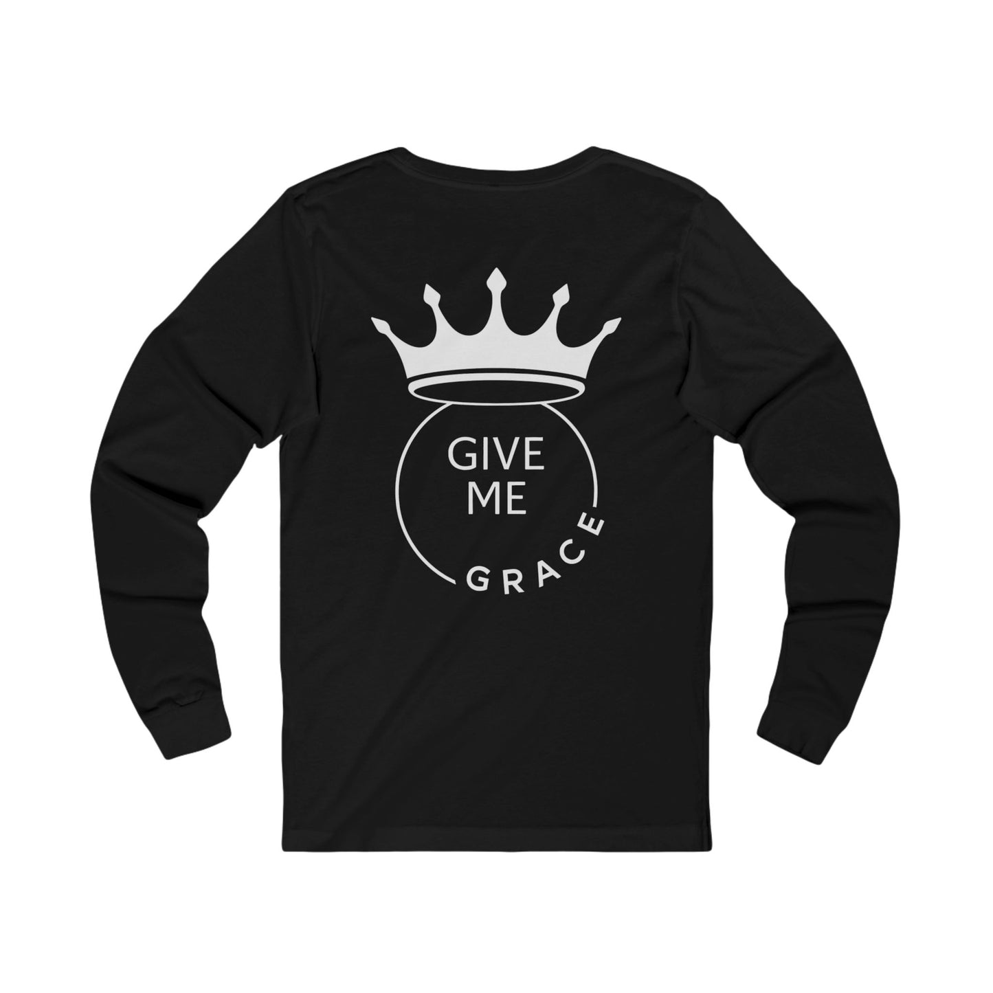 Crowned Grace Long Sleeve Tee, Inspirational Shirt, Gift for Faith, Casualwear, Spiritual Apparel, Everyday Wear