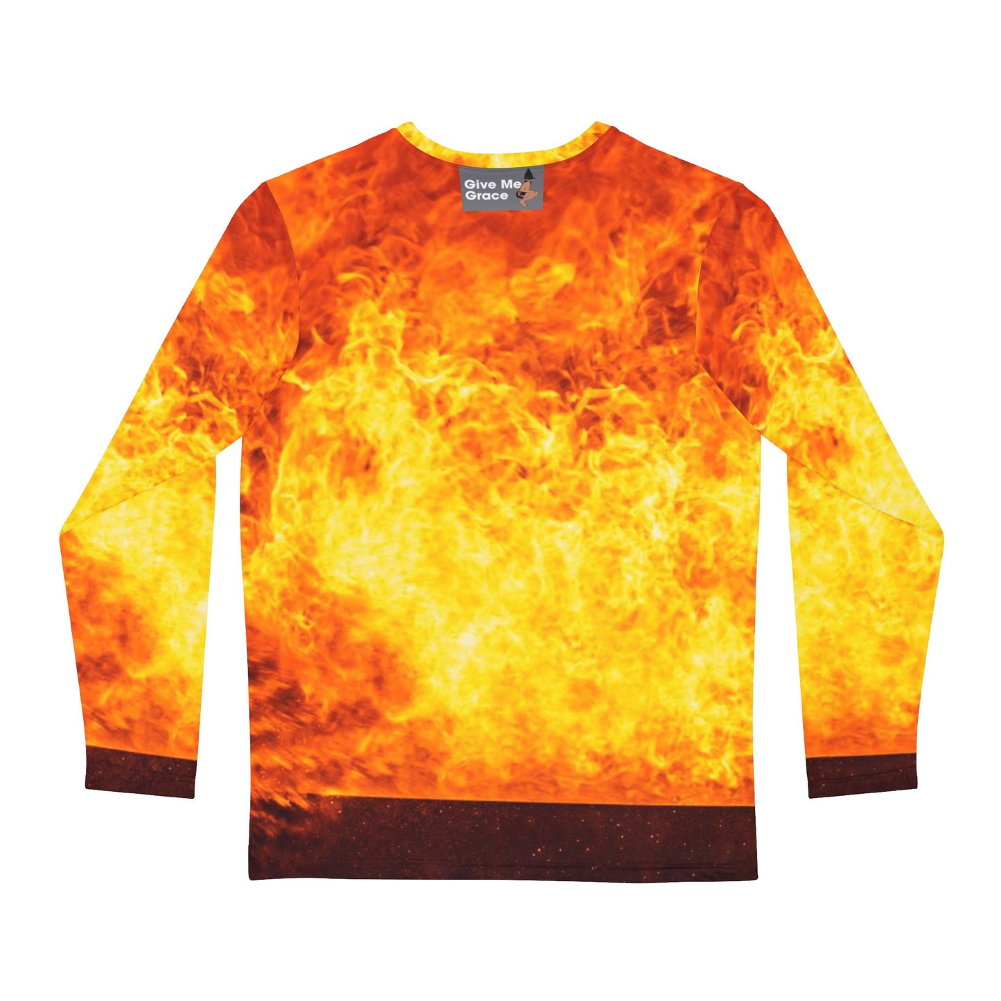Cool Fire Design Tshirt Unisex Manly, Long Sleeve Shirt for Him, Masculine Fire Graphic Tee, Unique Men's Fashion Top,
