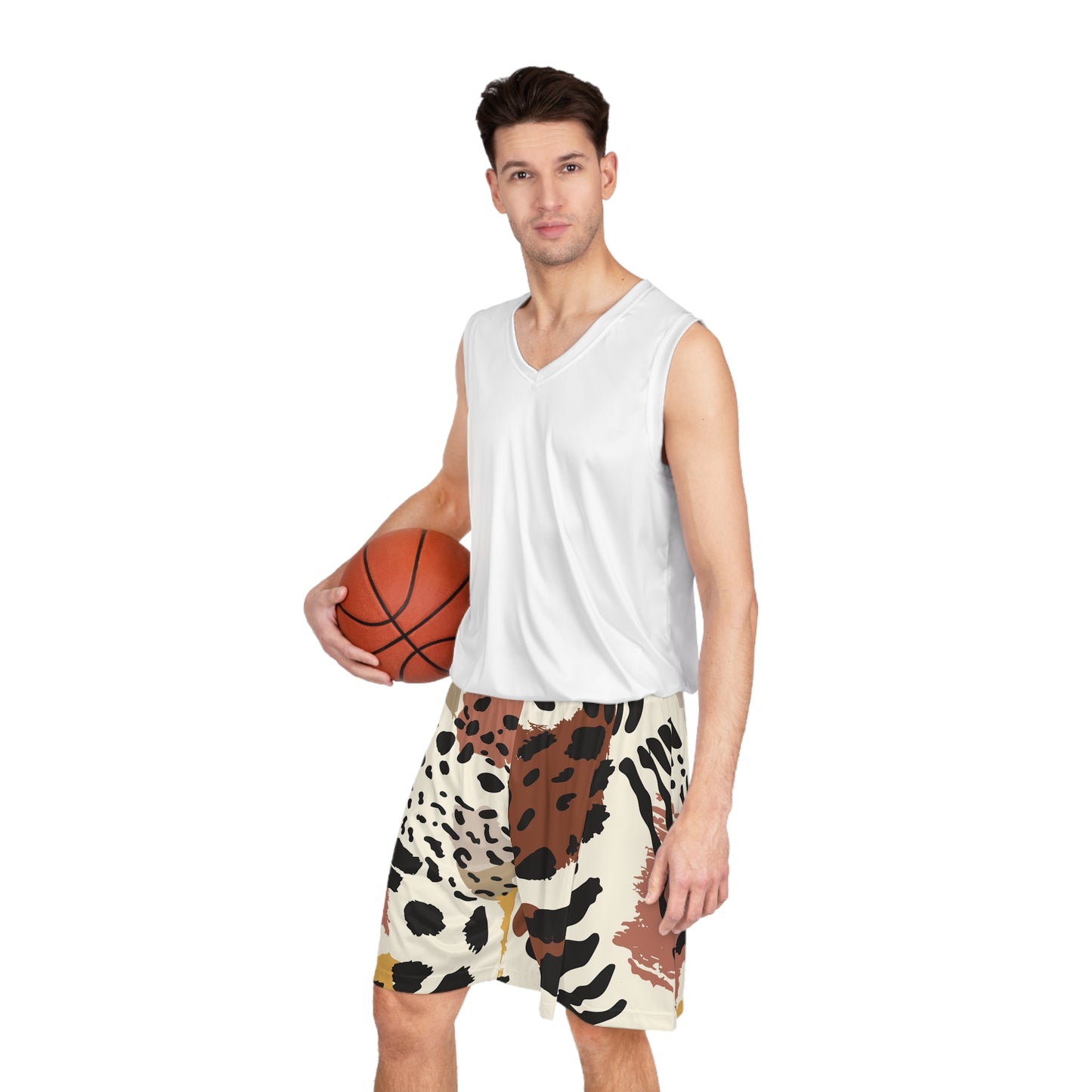Give Me Grace Abstract Animal Print Basketball Shorts