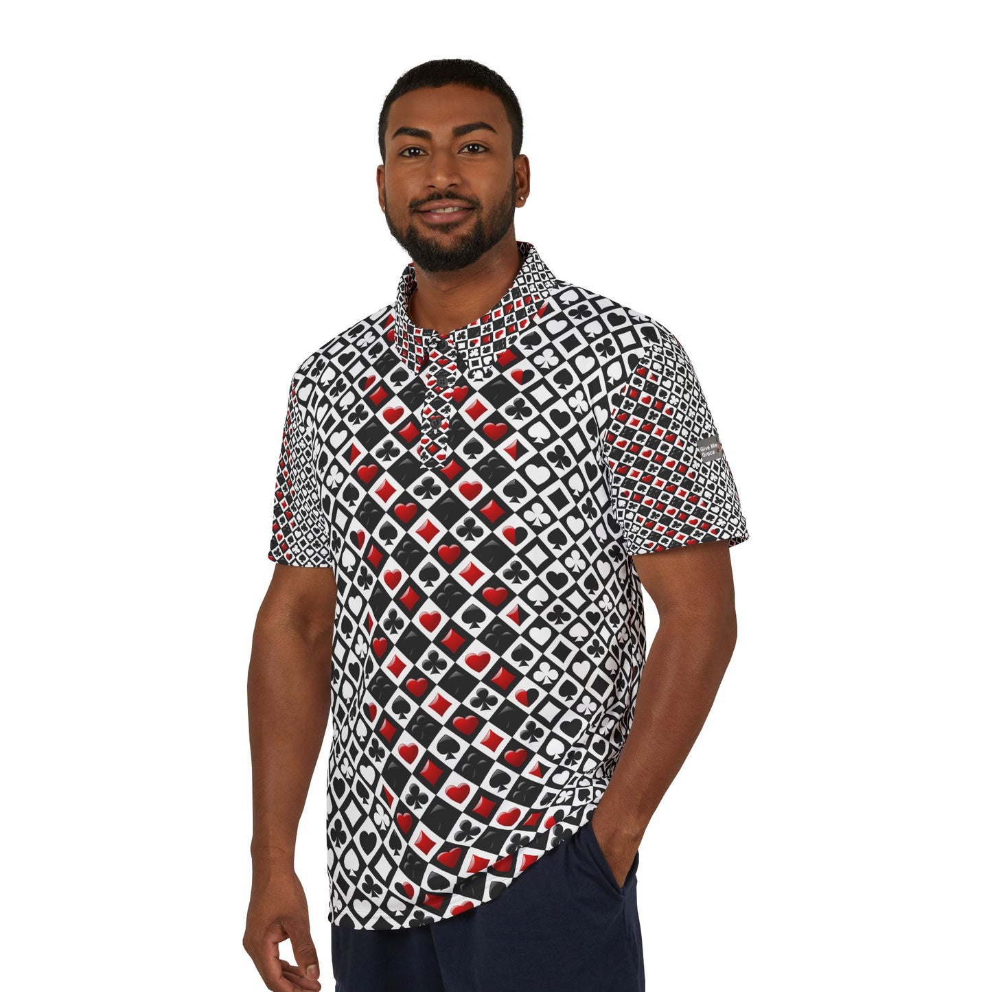 King and Queen Spades Polo Shirt | Red Black White Gorgeous Design