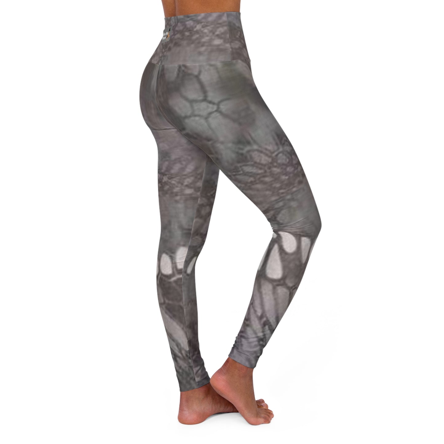 Give Me Grace Silver Print High Waisted Yoga Leggings