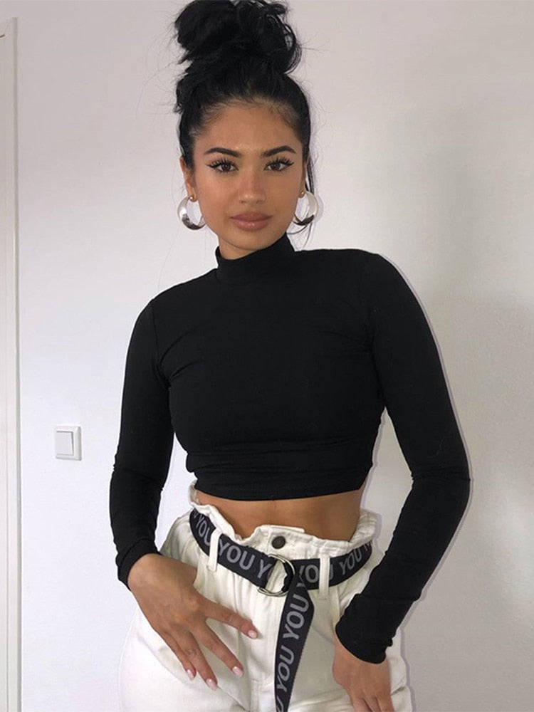 Backless Long Sleeve Top