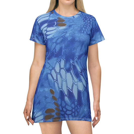 Give Me Grace Signature Snakeskin Lace Camo Croc Mix T-Shirt Dress