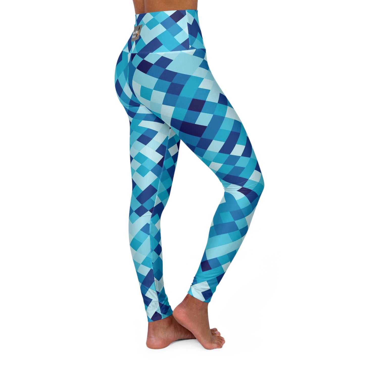 Give Me Grace Blue Diamonds Dancing High Waisted Yoga Leggings