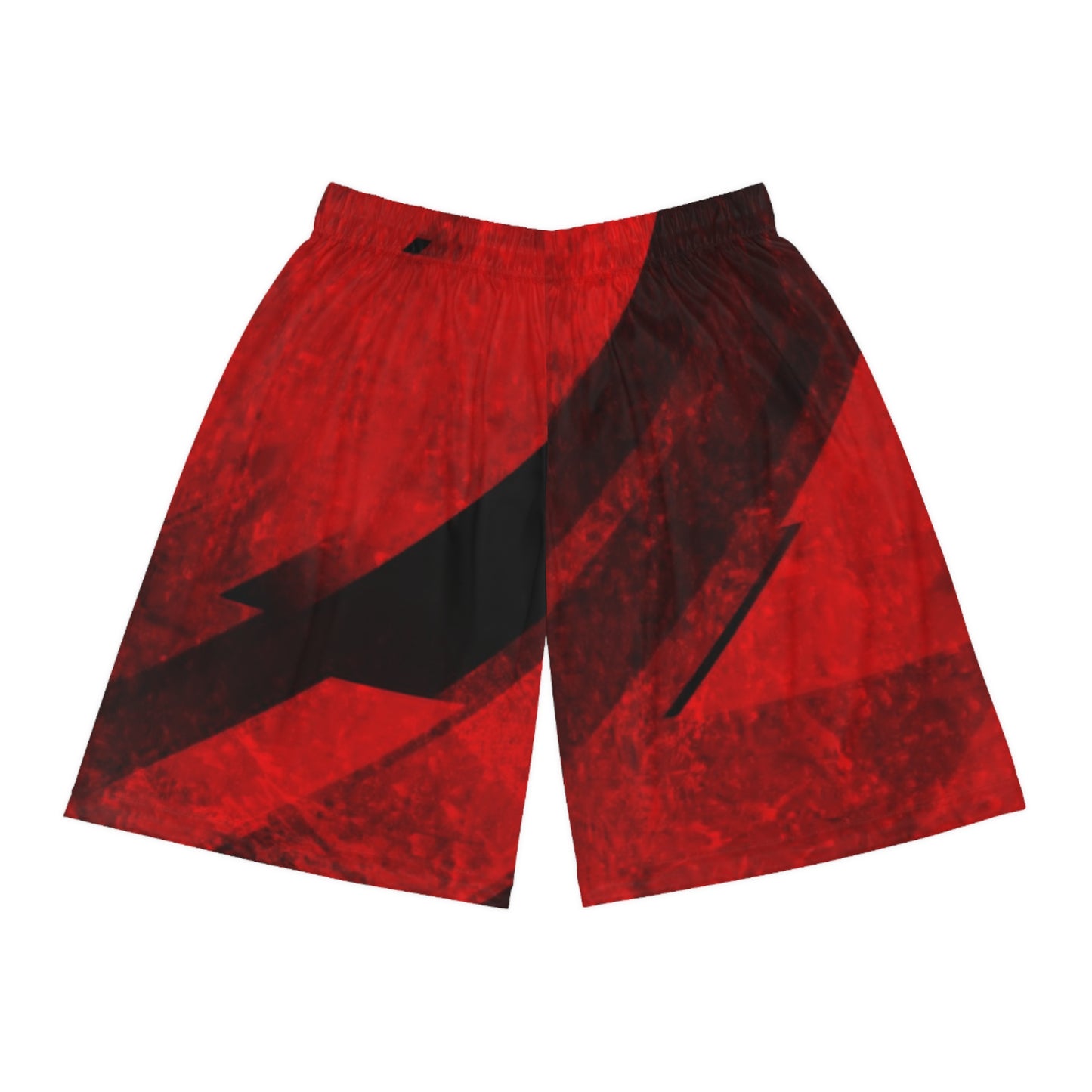Red & Black Racer Stripe Basketball Shorts