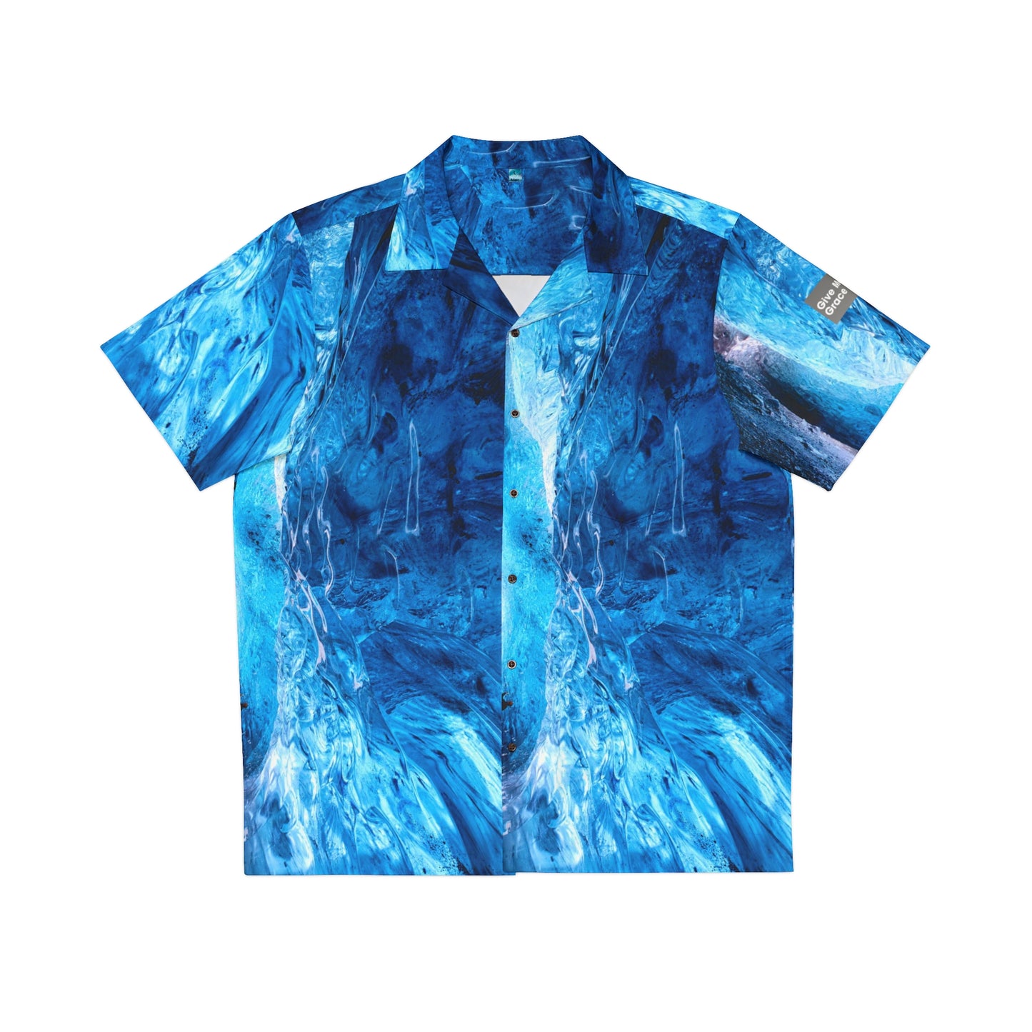 Give Me Grace BLUE LAGOON Button-Up Boxy Shirt