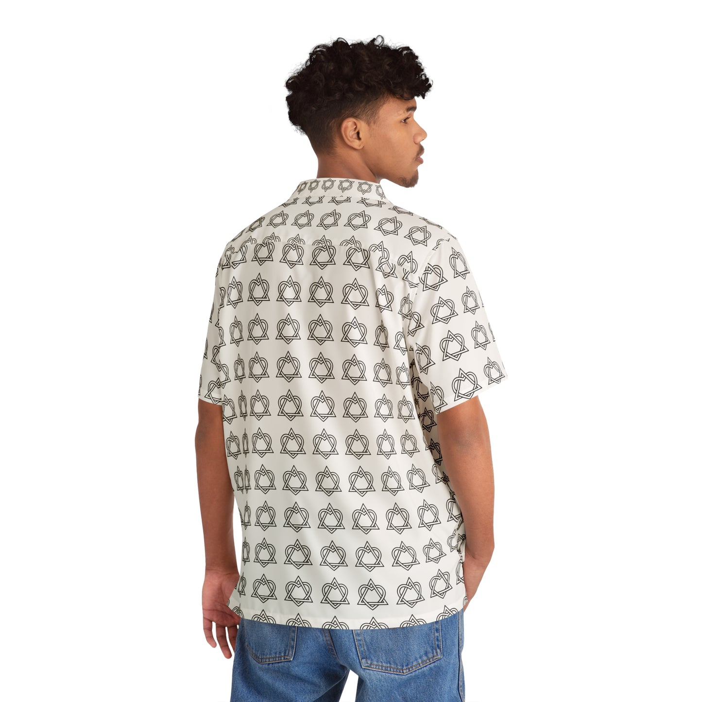 Heart Pyramid Rock & Roll Hip Hop Chic Hawaiian Shirt