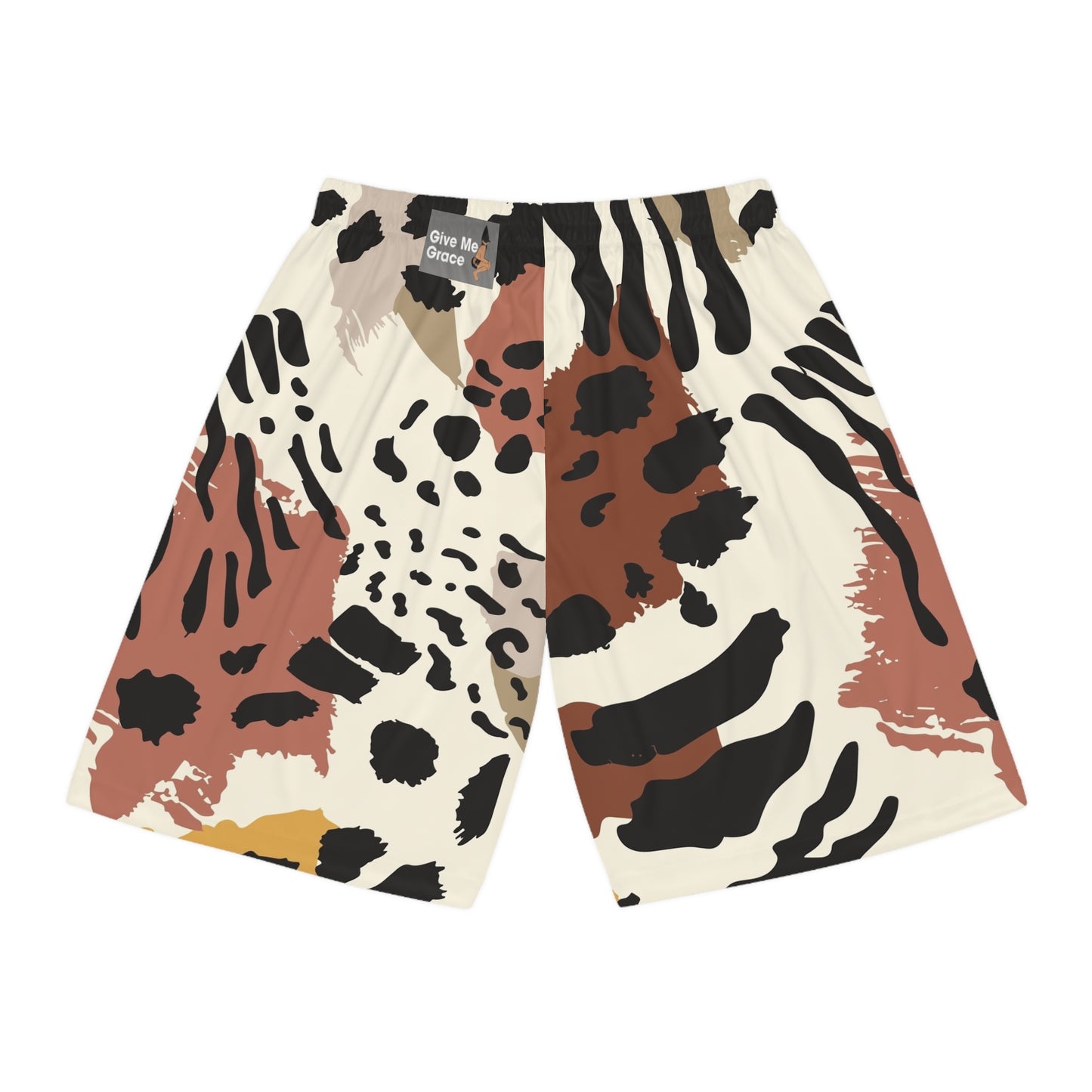 Give Me Grace Abstract Animal Print Basketball Shorts