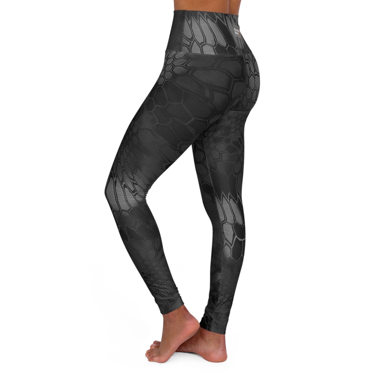 High-Waisted Yoga Leggings — Give Me Grace Print