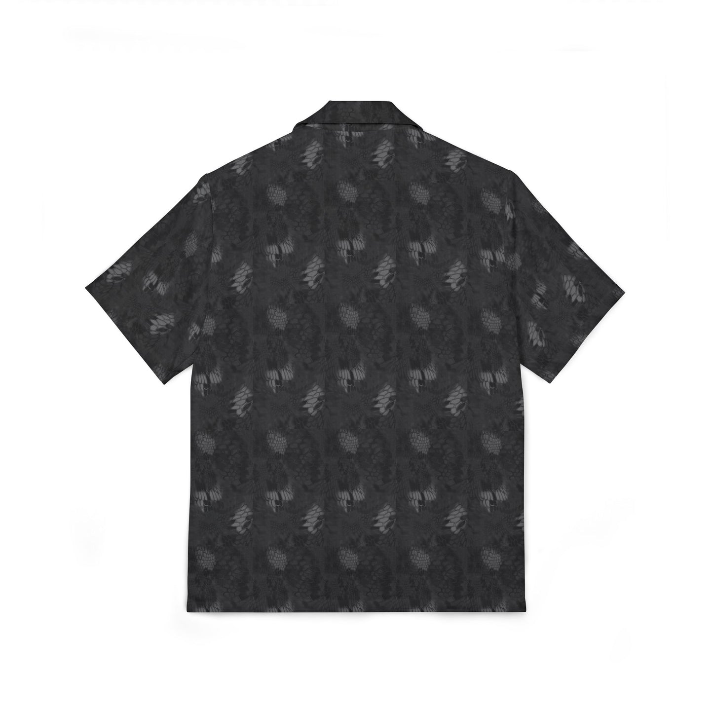 Men's Hawaiian Shirt — Snakeskin Floral Lace Camo Print (Classic Date-Night & Suit-Friendly)