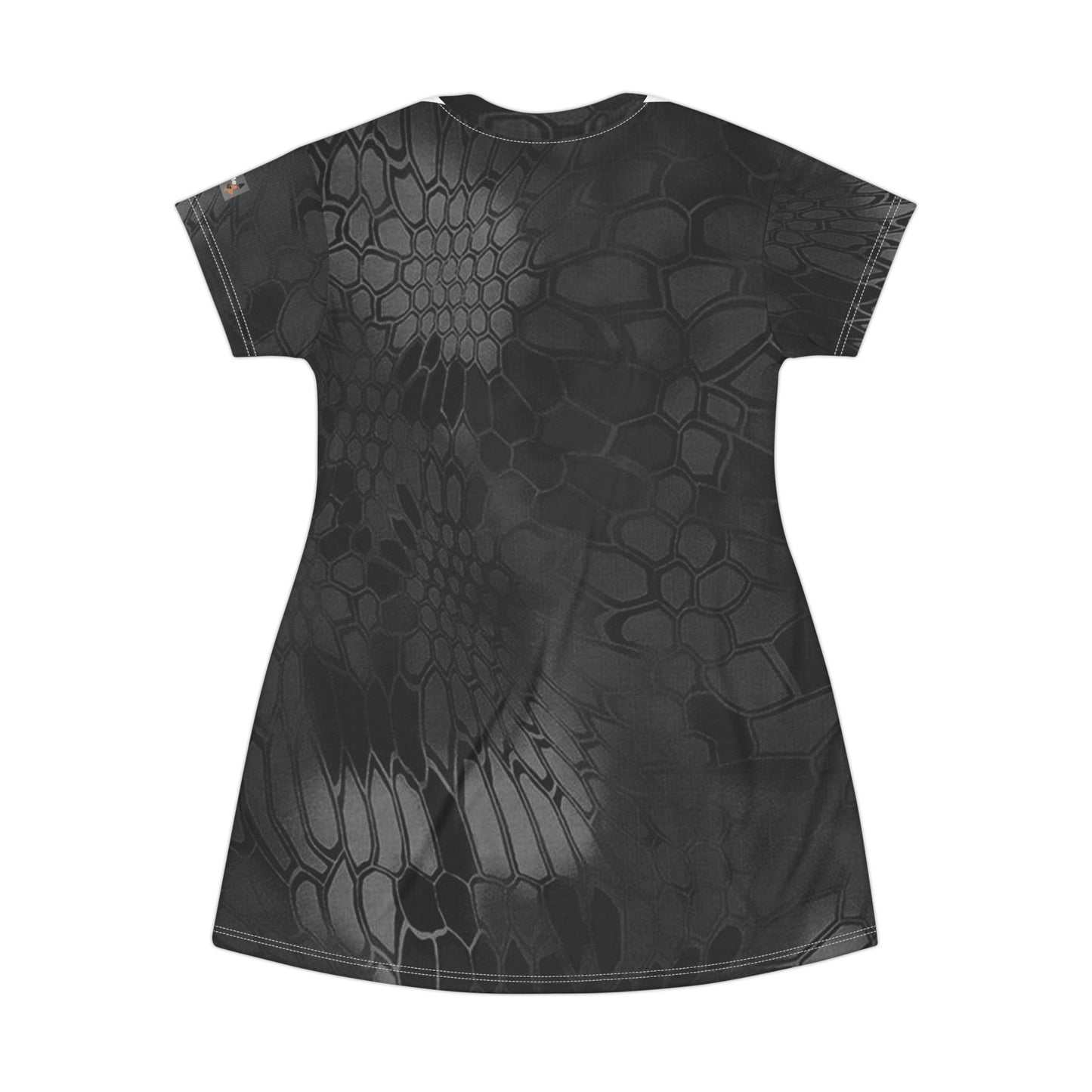 Give Me Grace Black Signature Snakeskin Lace Camo Croc Mix T-Shirt Dress