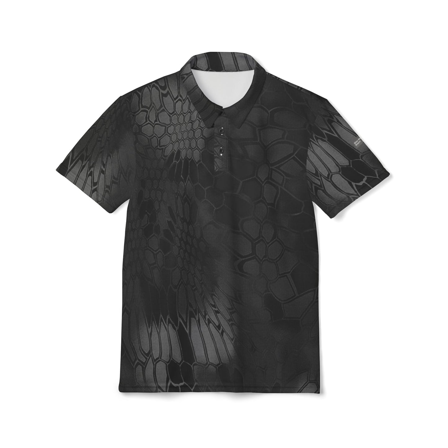 Give Me Grace Black Camo Floral Lace Polo Shirt