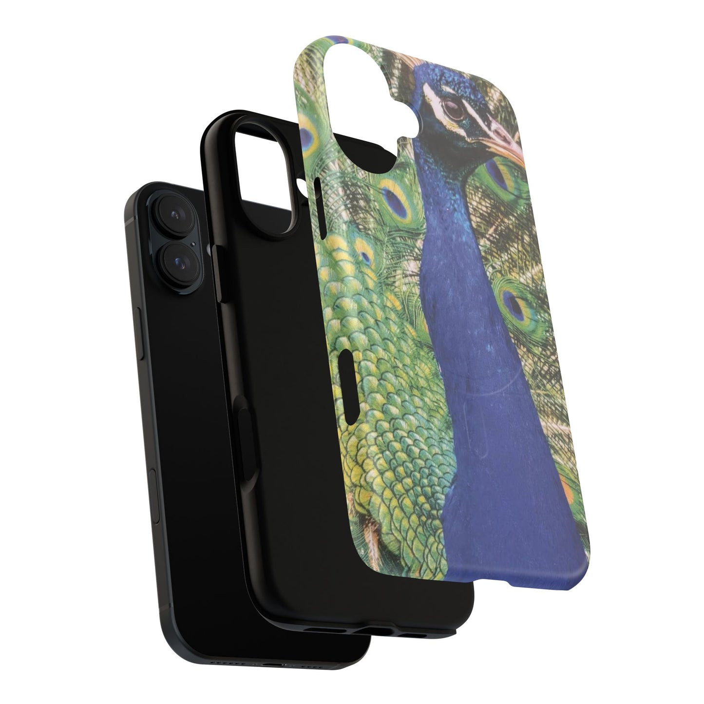 Magnetic Tough 2 Layer Phone Case — Peacock Skin Protective Cover