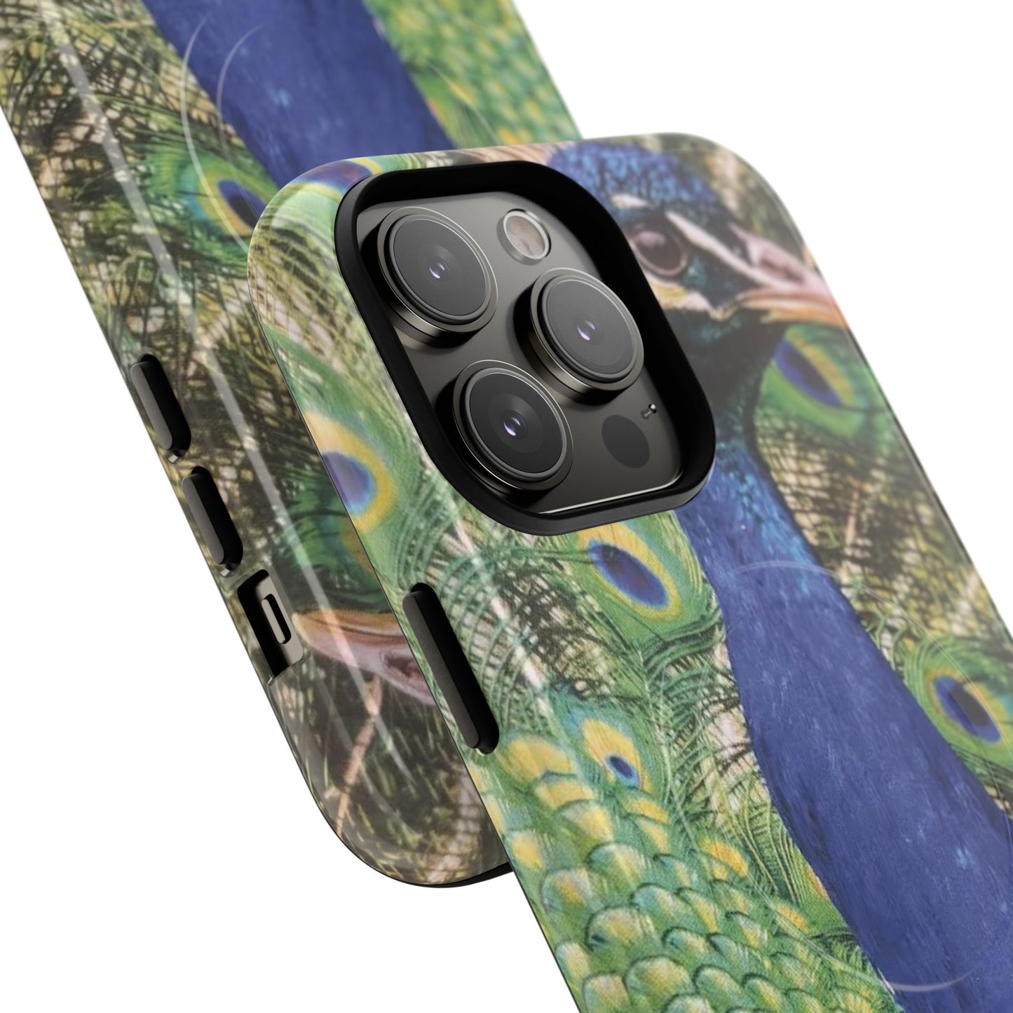 Magnetic Tough 2 Layer Phone Case — Peacock Skin Protective Cover