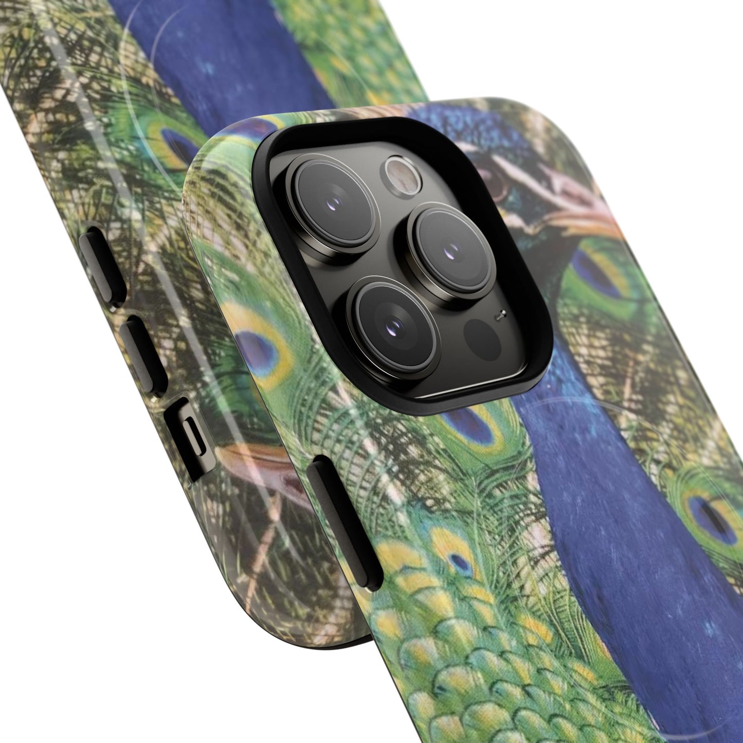 Magnetic Tough 2 Layer Phone Case — Peacock Skin Protective Cover