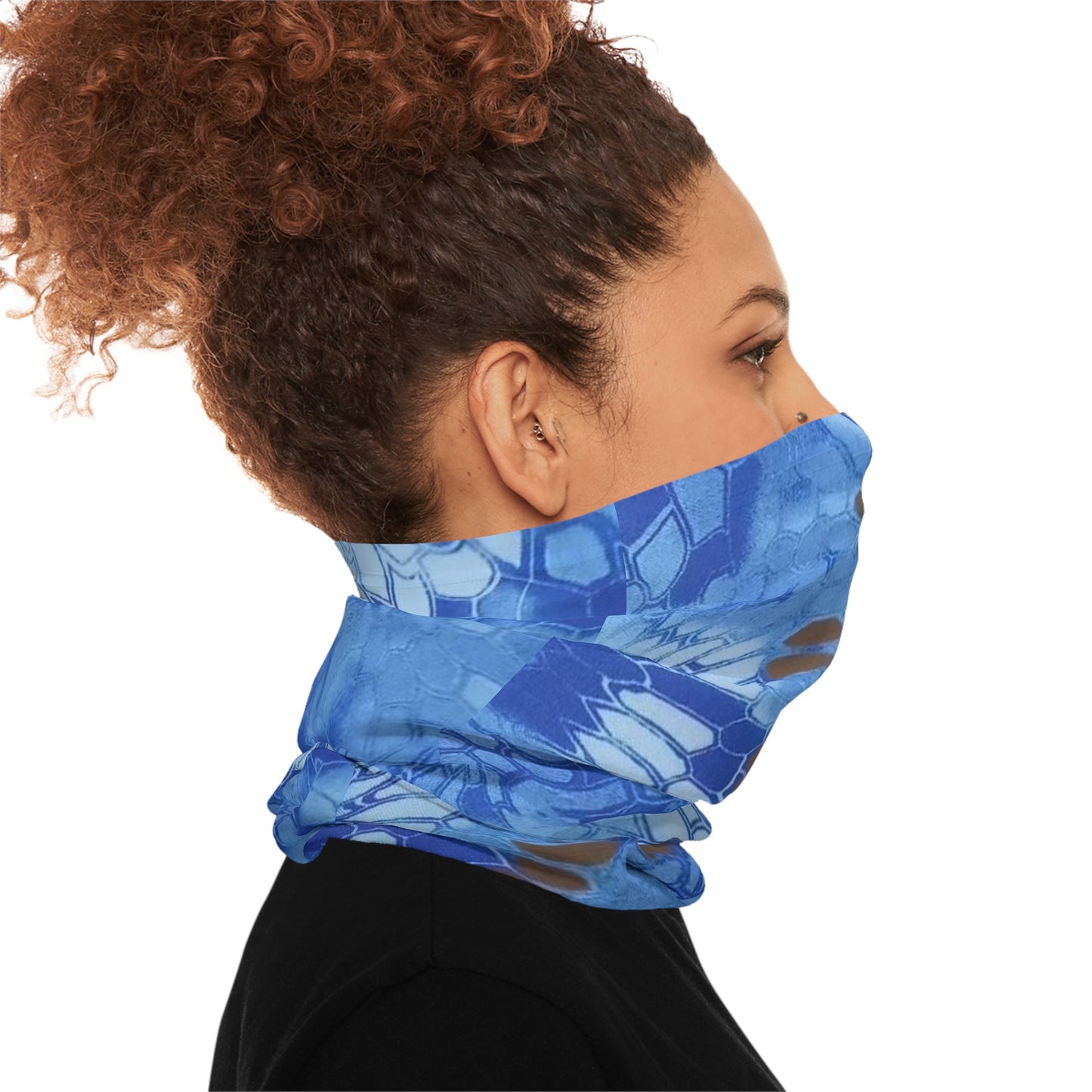 Blue Stylish Lightweight Neck Gaiter, Summer Fashion Accessory, Versatile Face Cover, Breathable Neck Warmer, Great for Outdoor Activities