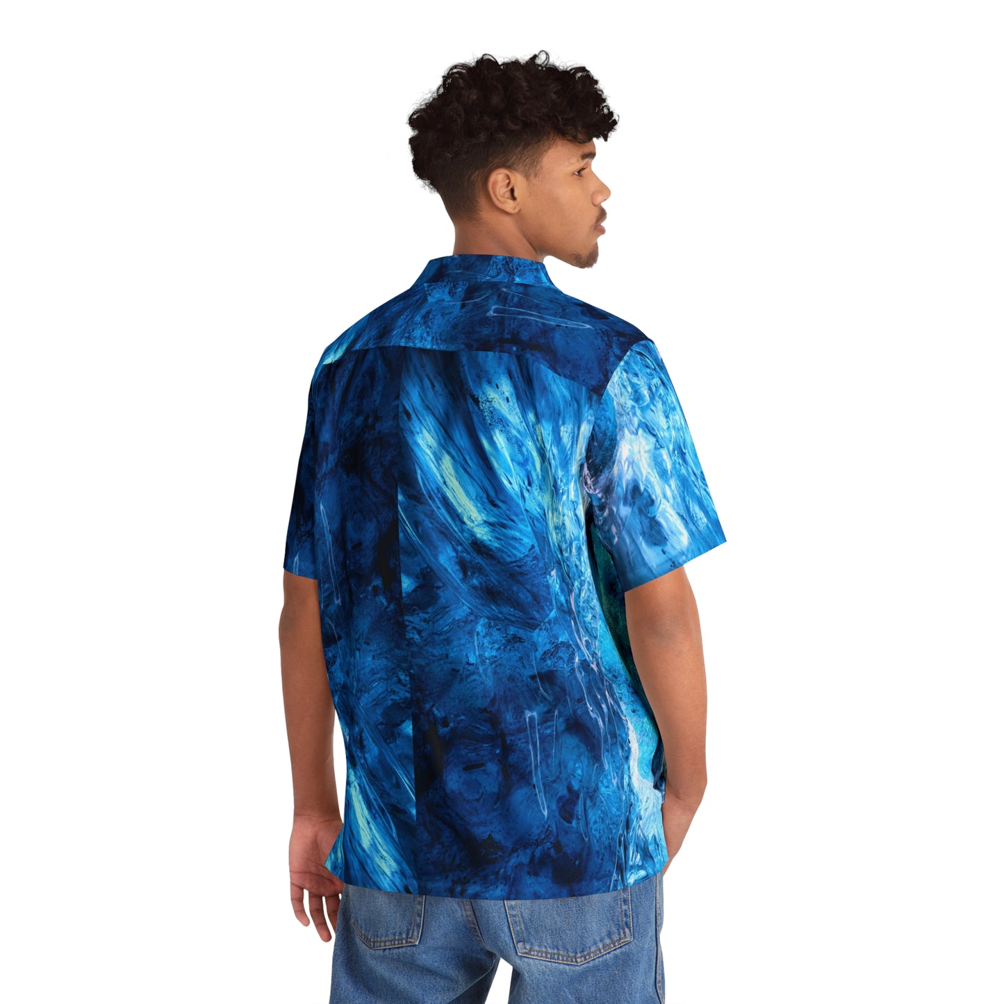 Give Me Grace BLUE LAGOON Button-Up Boxy Shirt
