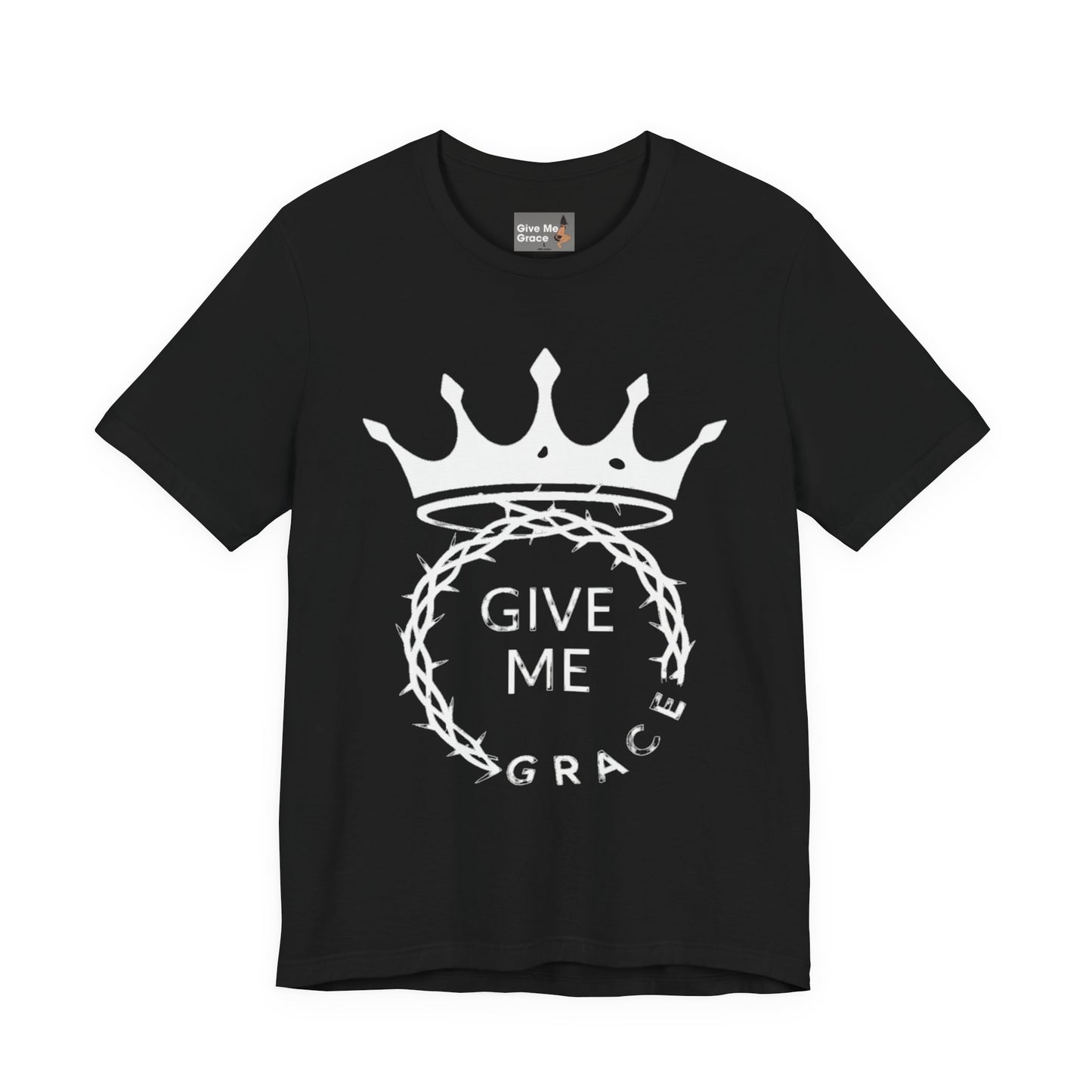 Give Me Grace Crown of Thorns Futuristic Grace Tee, Vibes Shirt, Trendy Unisex Top, Cool Graphic Art, Modern Style T-Shirt