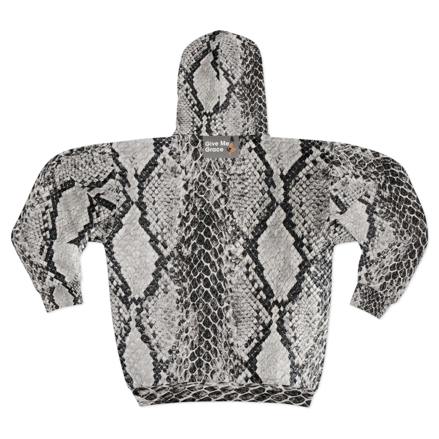 Snakeskin Zip Hoodie — Stylish One-of-a-Kind Zip-Up for Work, Dates & Street Style