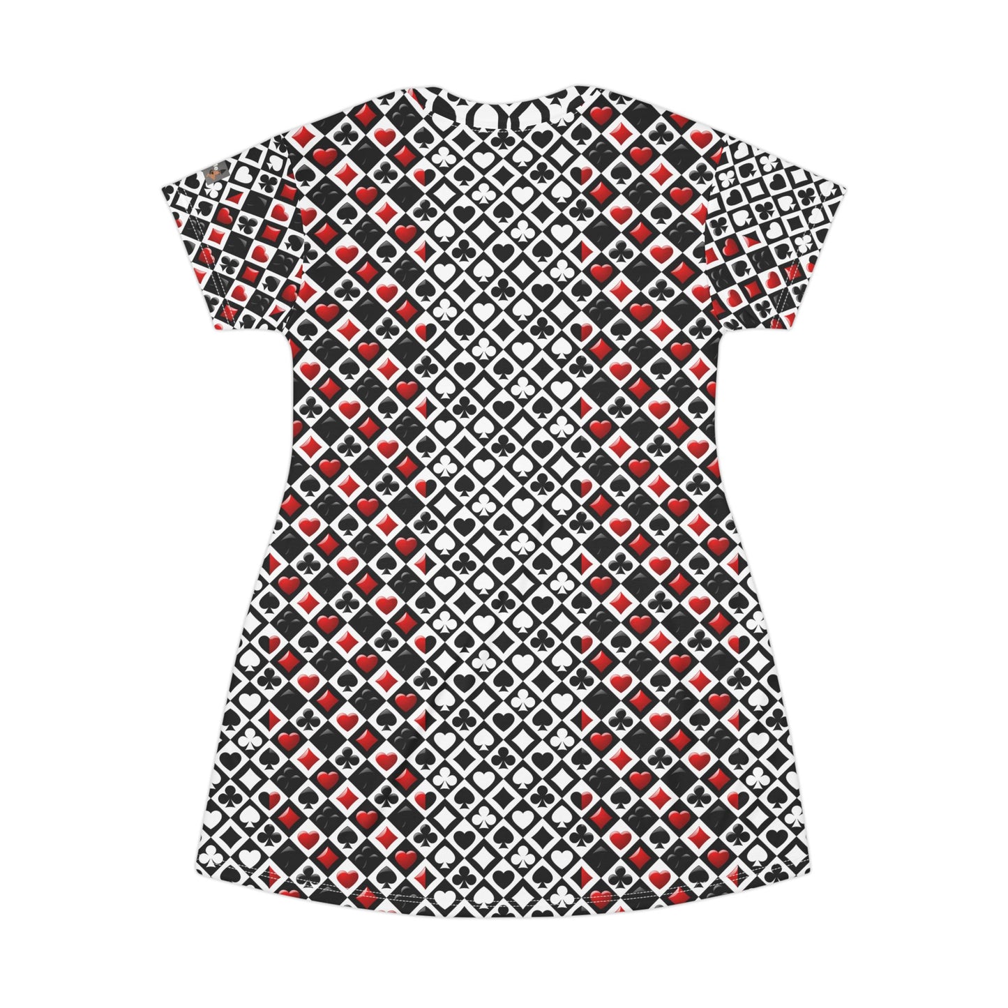 Queen of Spades Fashion Girl T-Shirt Dress | Playing Card Fashion Chic