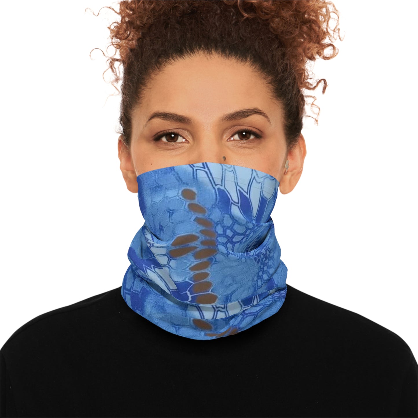 Blue Stylish Lightweight Neck Gaiter, Summer Fashion Accessory, Versatile Face Cover, Breathable Neck Warmer, Great for Outdoor Activities