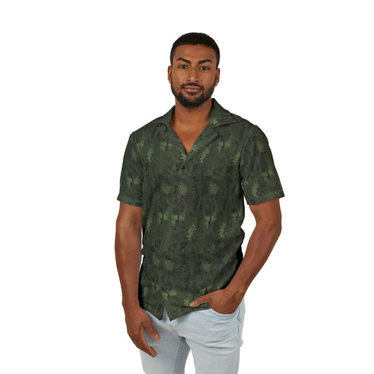 Men's Hawaiian Shirt — Classic Camo, Snakeskin & Floral All‑Over Print