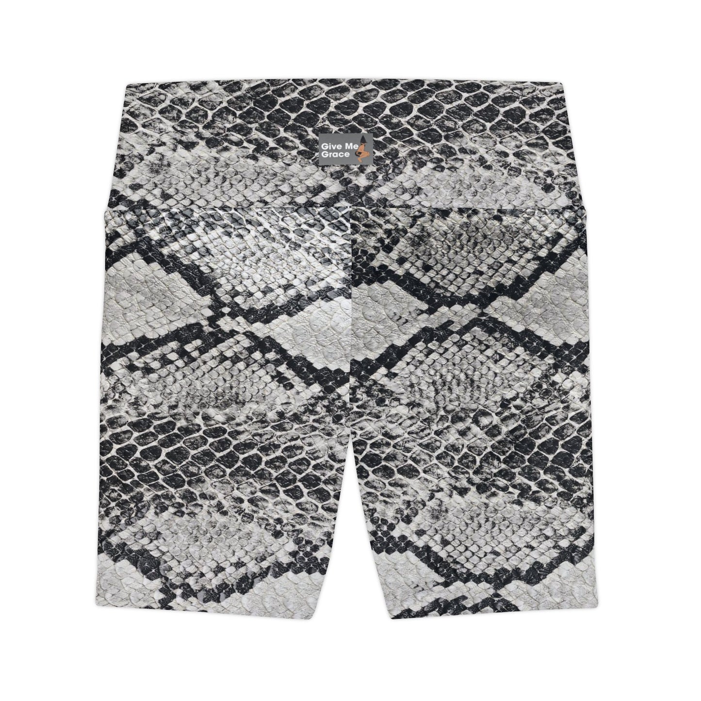 Snakeskin Biker Shorts — Women's Workout Shorts (Give Me Grace Matching Set)