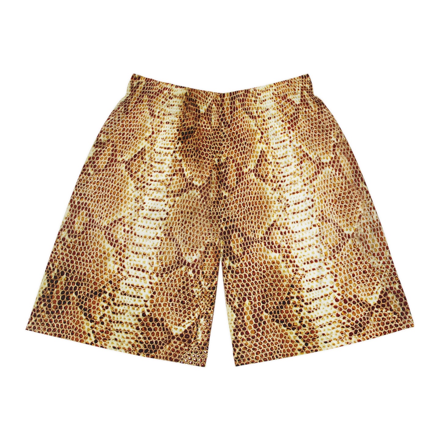 Give Me Grace brown snakeskin print Basketball Shorts