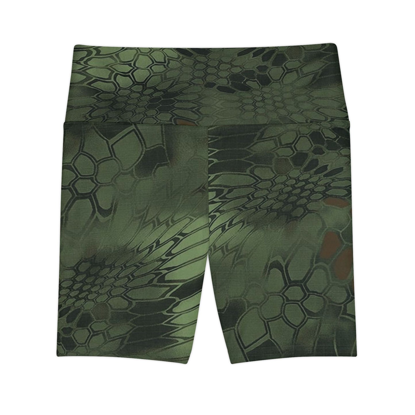 Give Me Grace Green Camo Floral Snakeskin Women's Workout Shorts