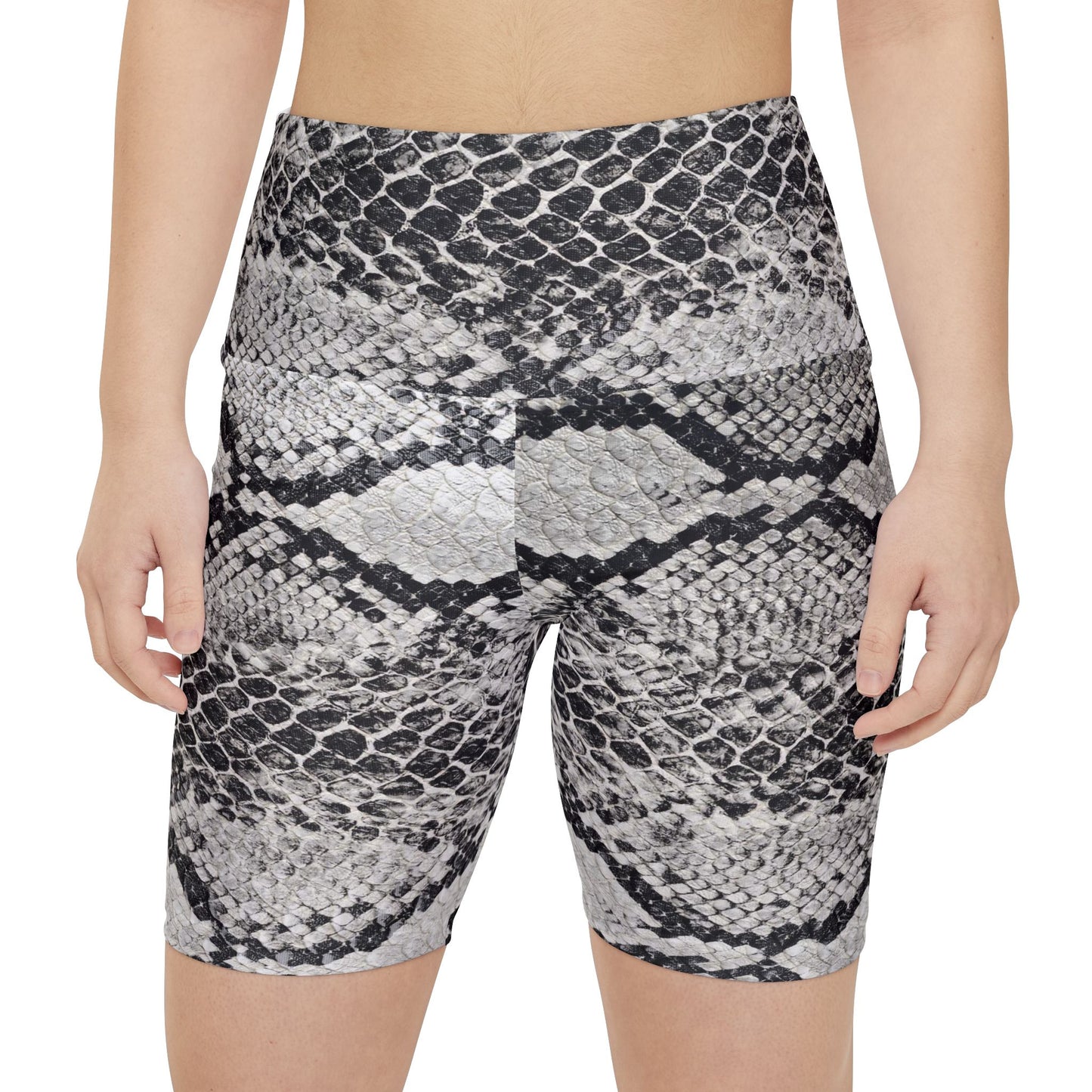 Snakeskin Biker Shorts — Women's Workout Shorts (Give Me Grace Matching Set)