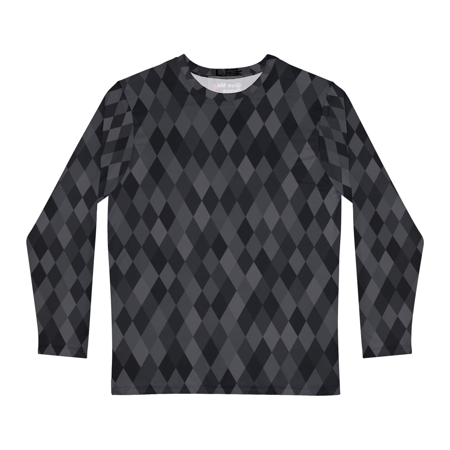 Black Diamond Give Me Grace Unisex Long Sleeve Shirt, Cool Men's Top, Stylish Pattern Tee, Trendy Long Sleeve Shirt for Men