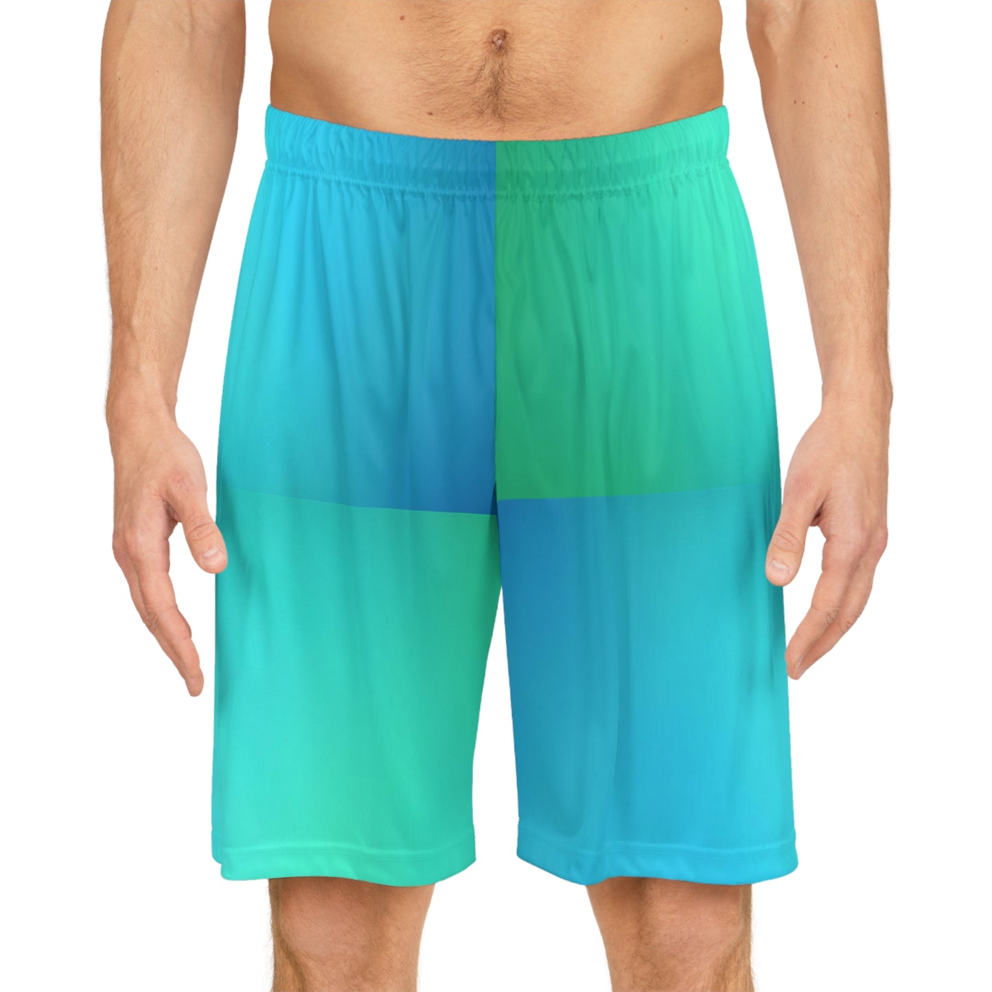 Cyan Basketball Shorts all-over print | Athletic Shorts