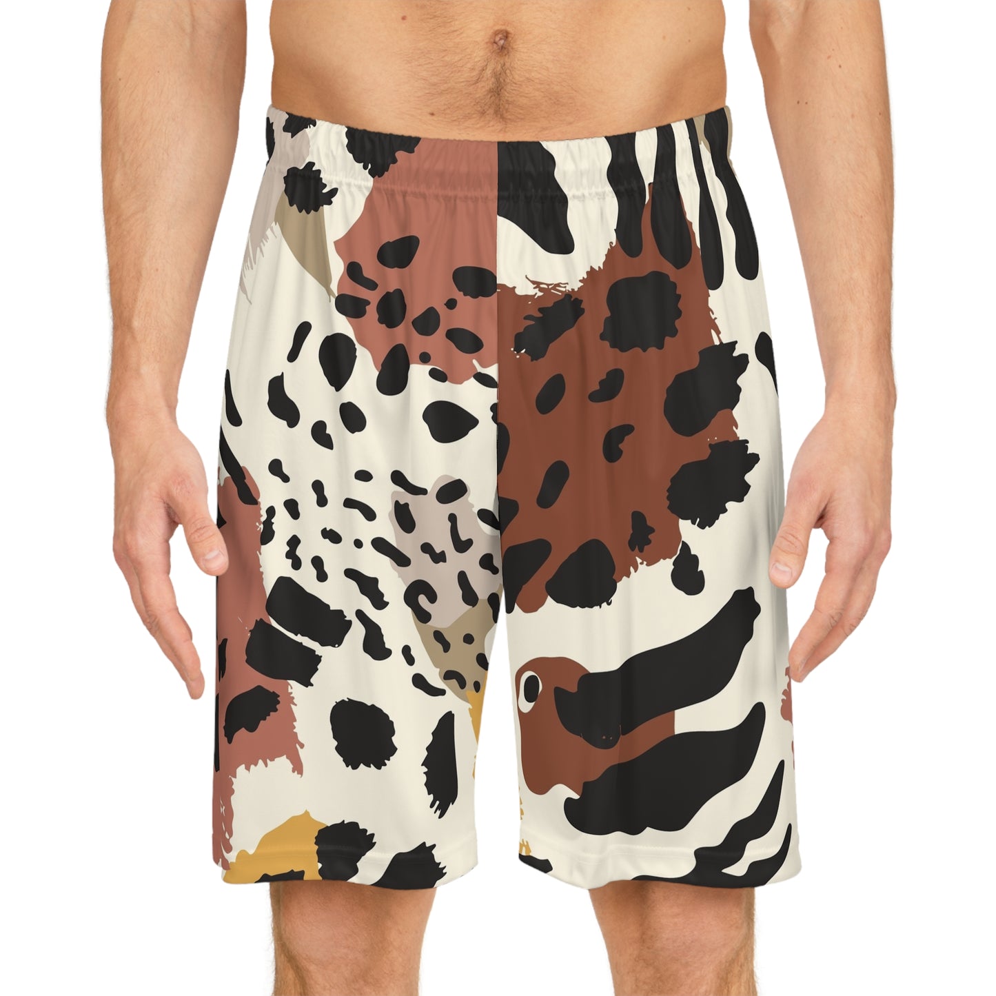 Give Me Grace Abstract Animal Print Basketball Shorts