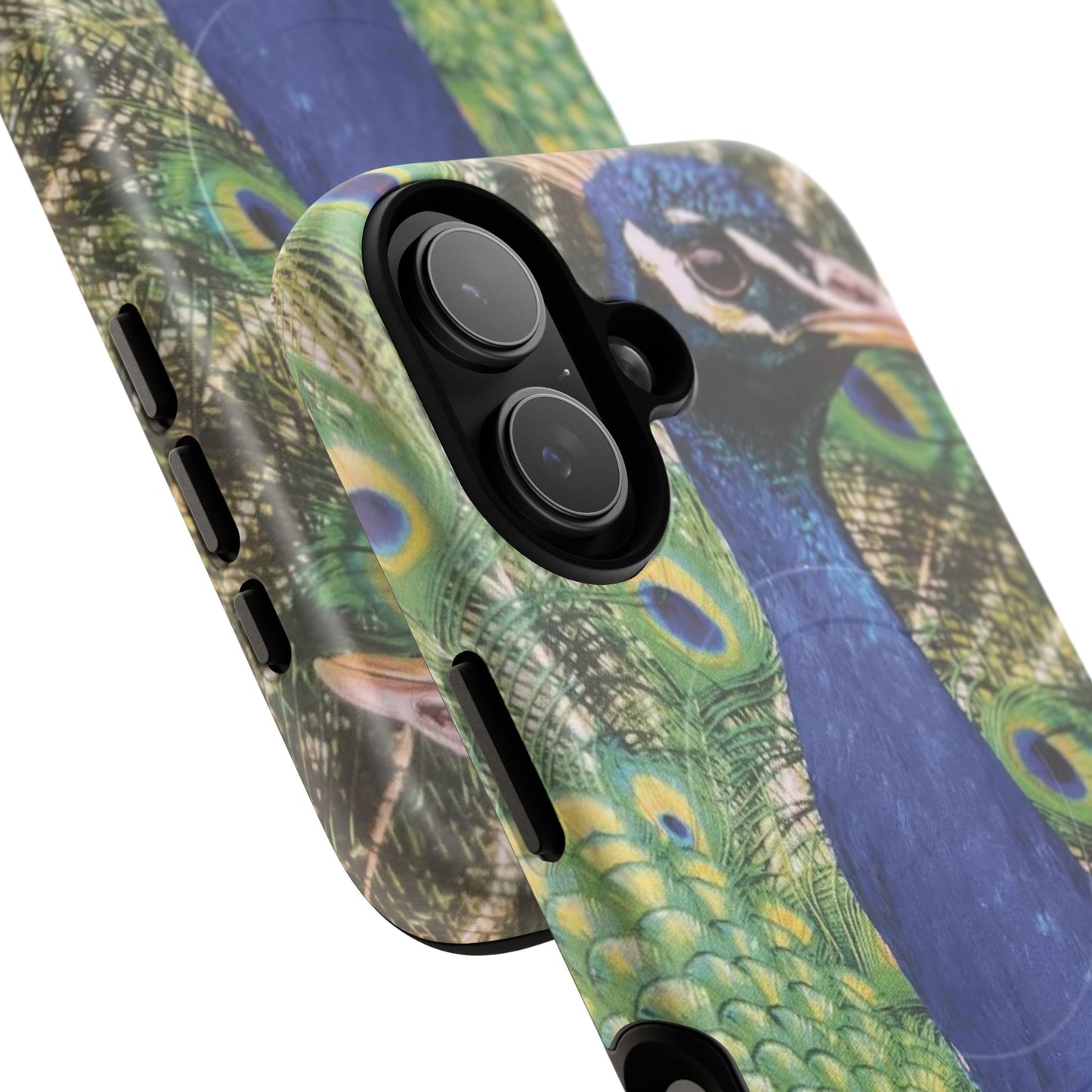 Magnetic Tough 2 Layer Phone Case — Peacock Skin Protective Cover