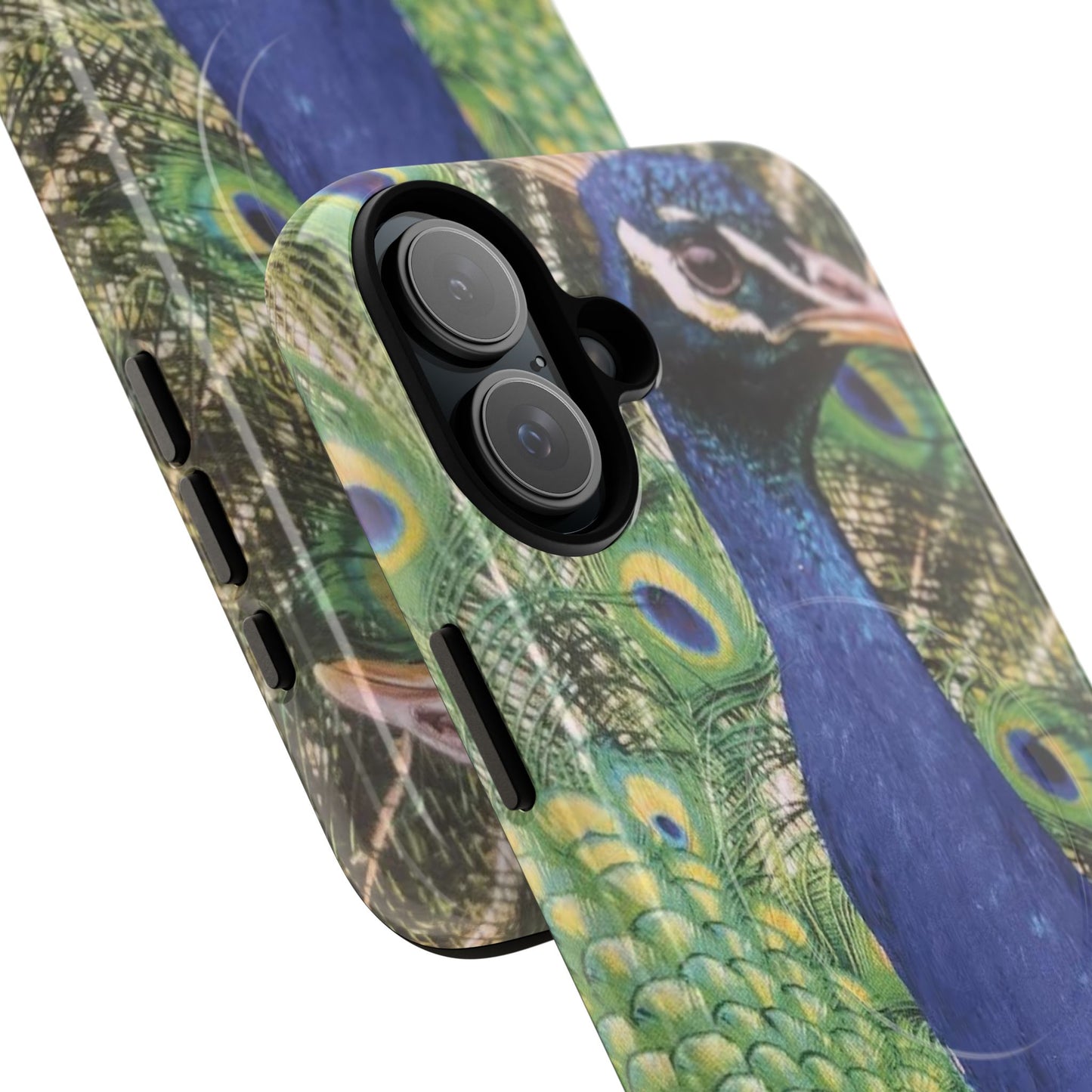 Magnetic Tough 2 Layer Phone Case — Peacock Skin Protective Cover
