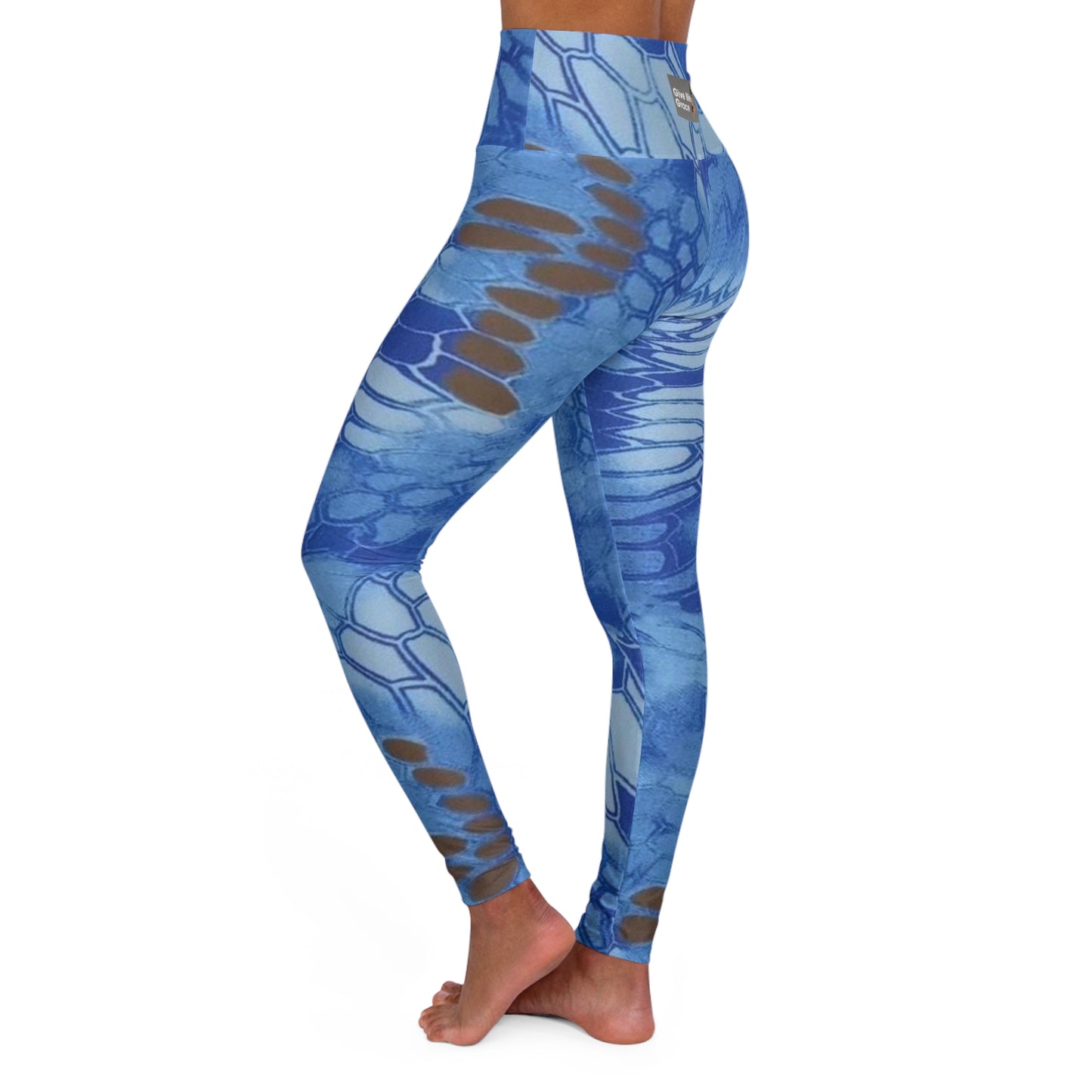 High-Waisted Yoga Leggings — Give Me Grace Print Activewear