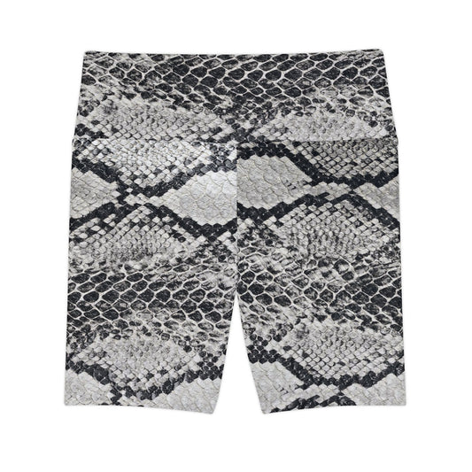 Snakeskin Biker Shorts — Women's Workout Shorts (Give Me Grace Matching Set)