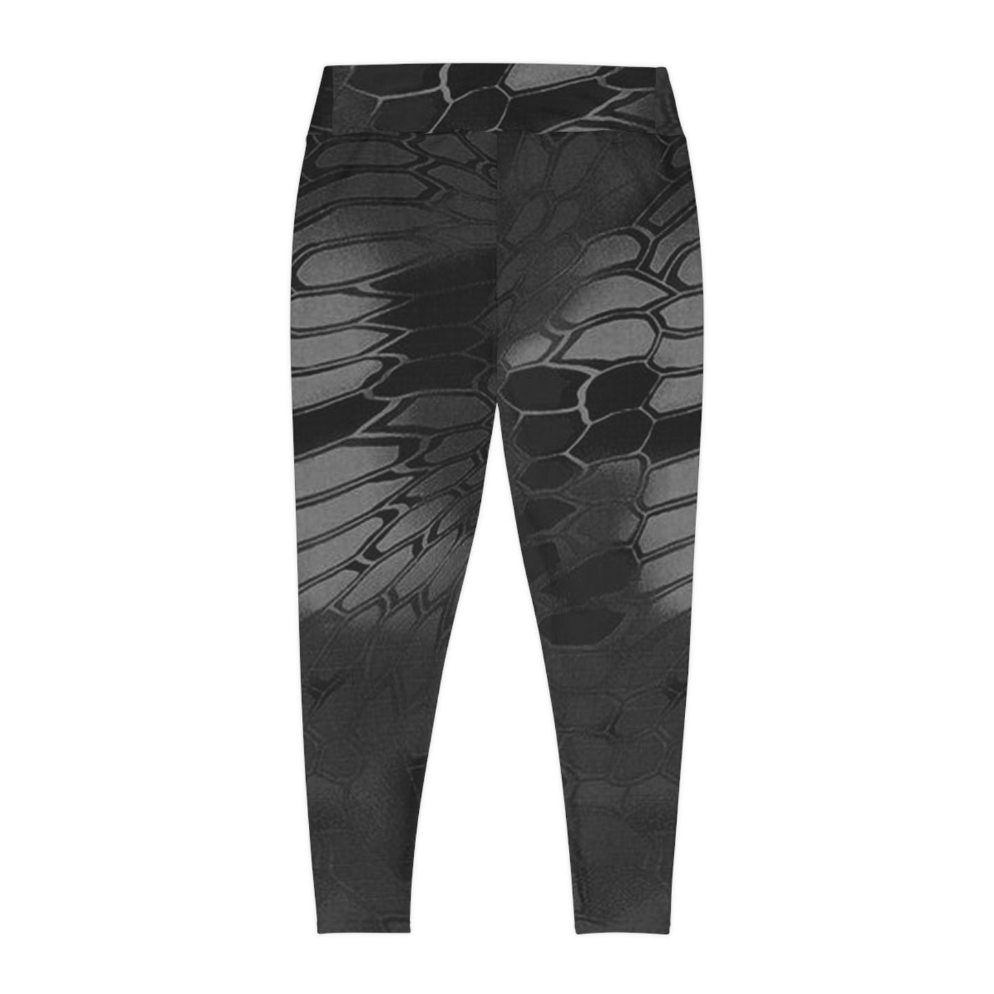 Plus Size Leggings — "Give Me Grace" Camo Snakeskin Floral Print (Up to 6X)