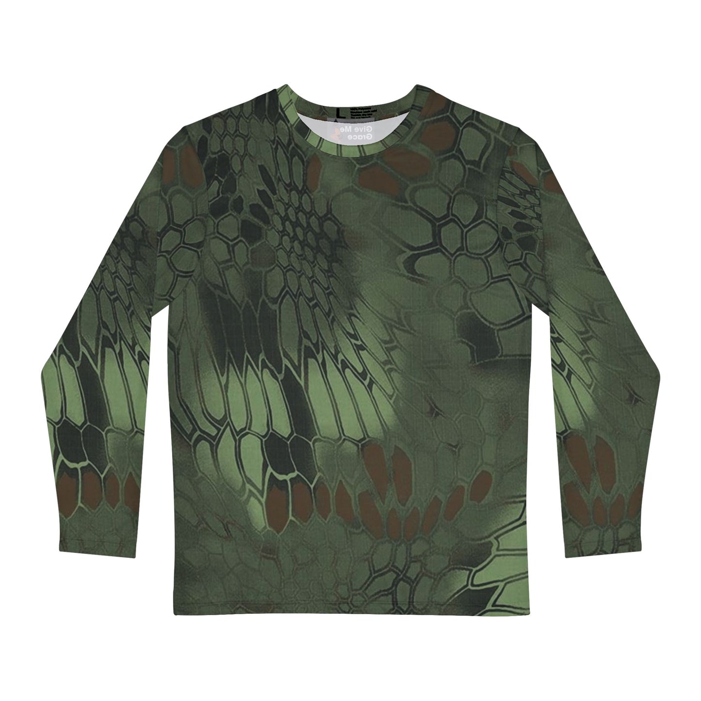 Men's Long Sleeve Shirt - Give Me Grace Signature Print