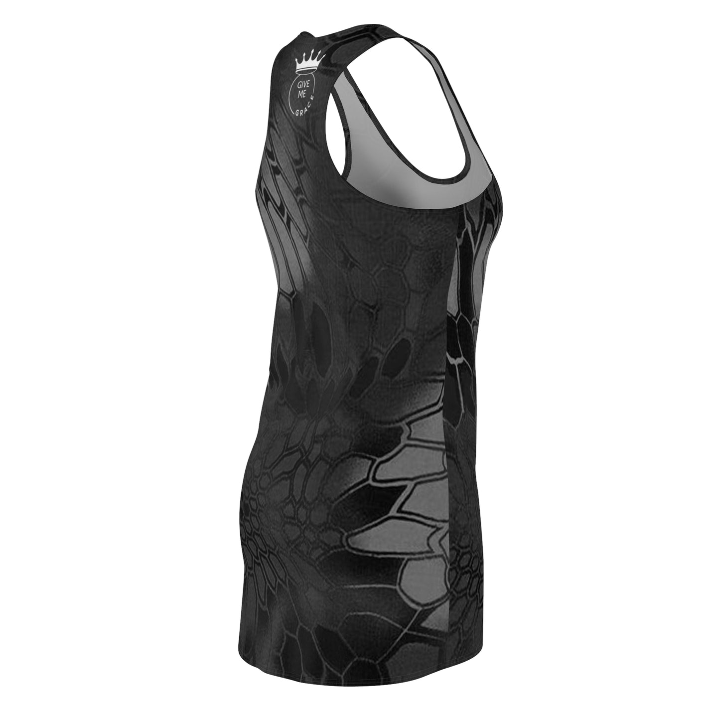 Chic Black Floral Racerback Dress, Casual Summer Dress, Trendy Workout Dress, Perfect for Parties, Stylish Loungewear