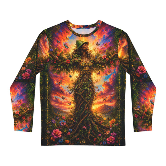 GIVE ME GRACE Snakeskin Human Tree Spiritual "Know Your Roots" Long Sleeve Shirt