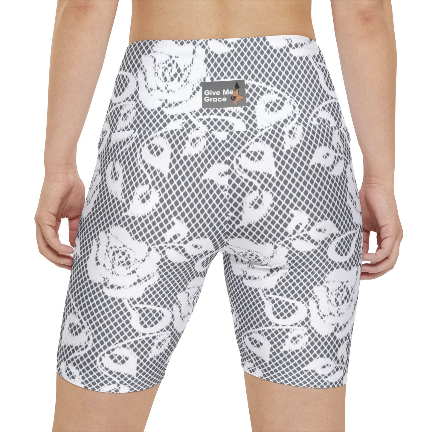 Chantilly Lace Women's Workout Shorts — Lace Biker/Yoga Activewear