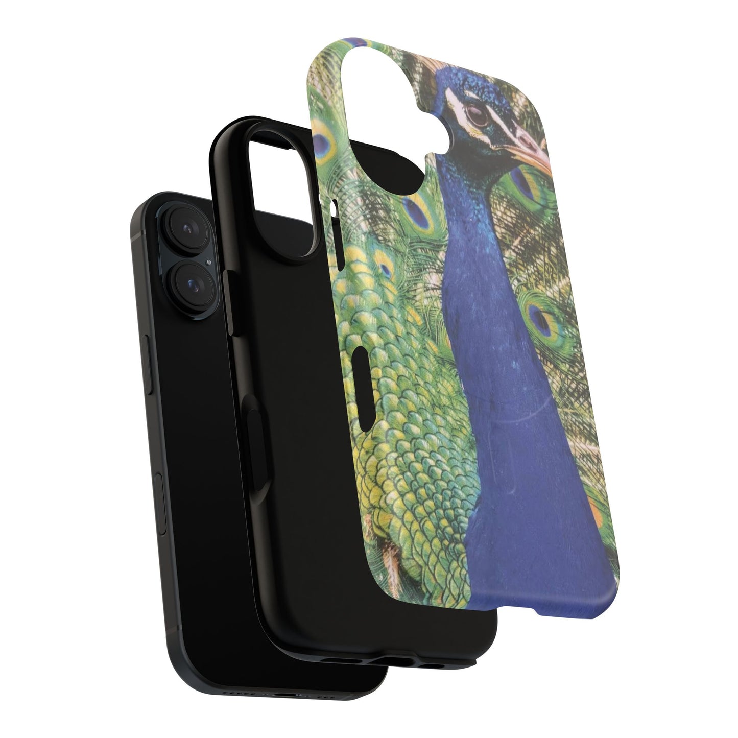 Magnetic Tough 2 Layer Phone Case — Peacock Skin Protective Cover