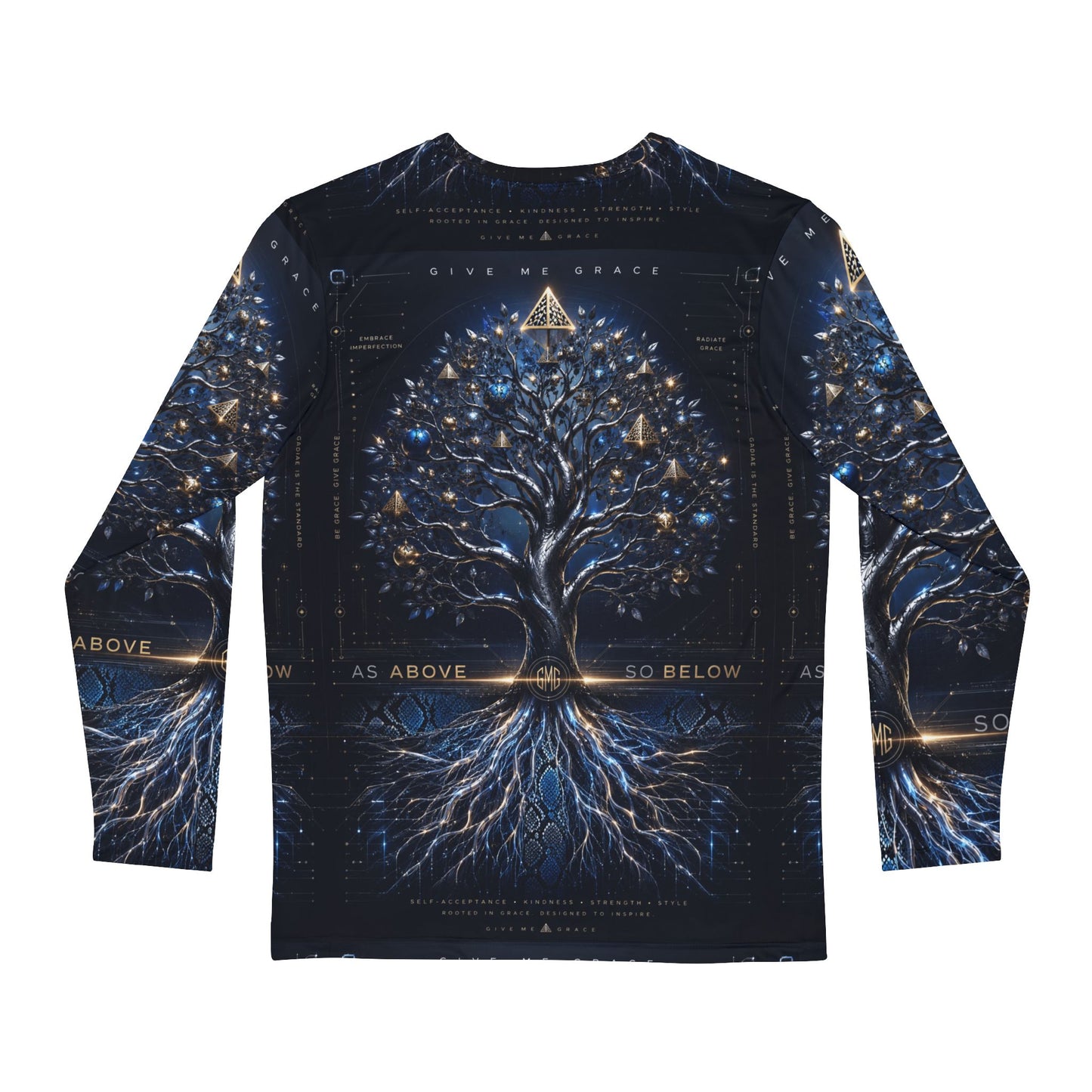 GIVE ME GRACE Snakeskin Tree Spiritual "As Above, So Below" Long Sleeve Shirt