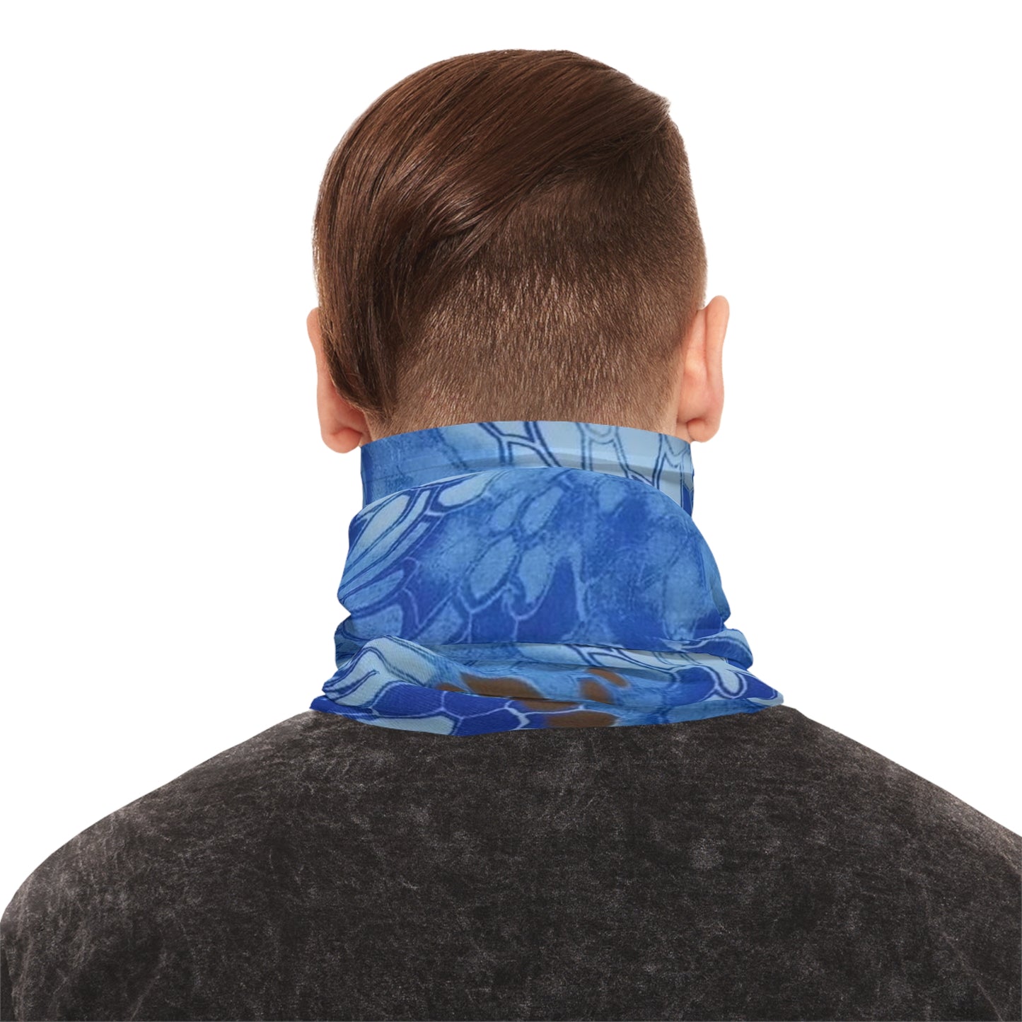 Blue Stylish Lightweight Neck Gaiter, Summer Fashion Accessory, Versatile Face Cover, Breathable Neck Warmer, Great for Outdoor Activities