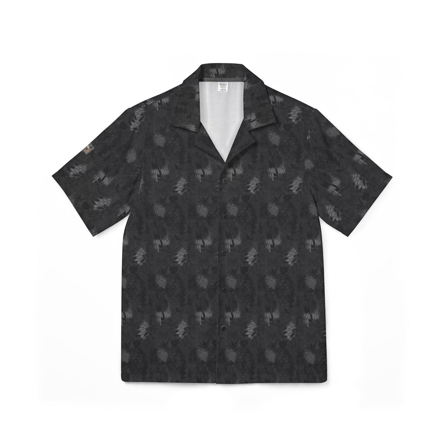 Men's Hawaiian Shirt — Snakeskin Floral Lace Camo Print (Classic Date-Night & Suit-Friendly)